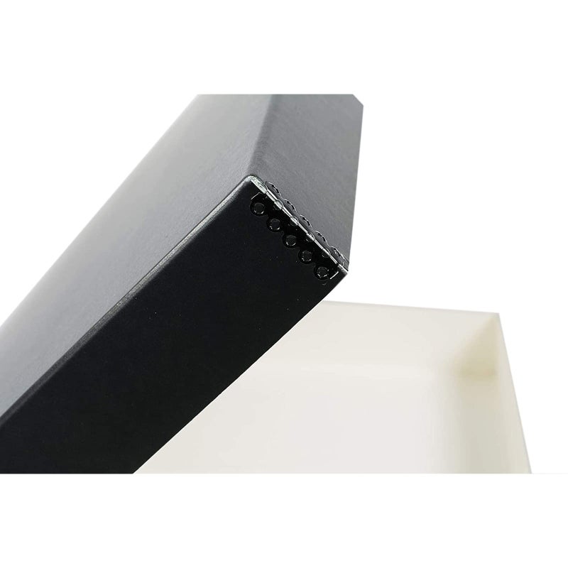 Lineco Folio Storage Box, Clamshell Design with Metal Edge. 11.5x17.5x1.75 Inches, Archival Boxboard, Preserve Photos, Cards, Magazines, Documents, Art, Ephemera, Family Records, Black, Pack of 1 - Image 3